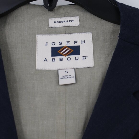 Joseph abboud vest men's small waistcoat five button navy blue gilet linen blend - Picture 3 of 12